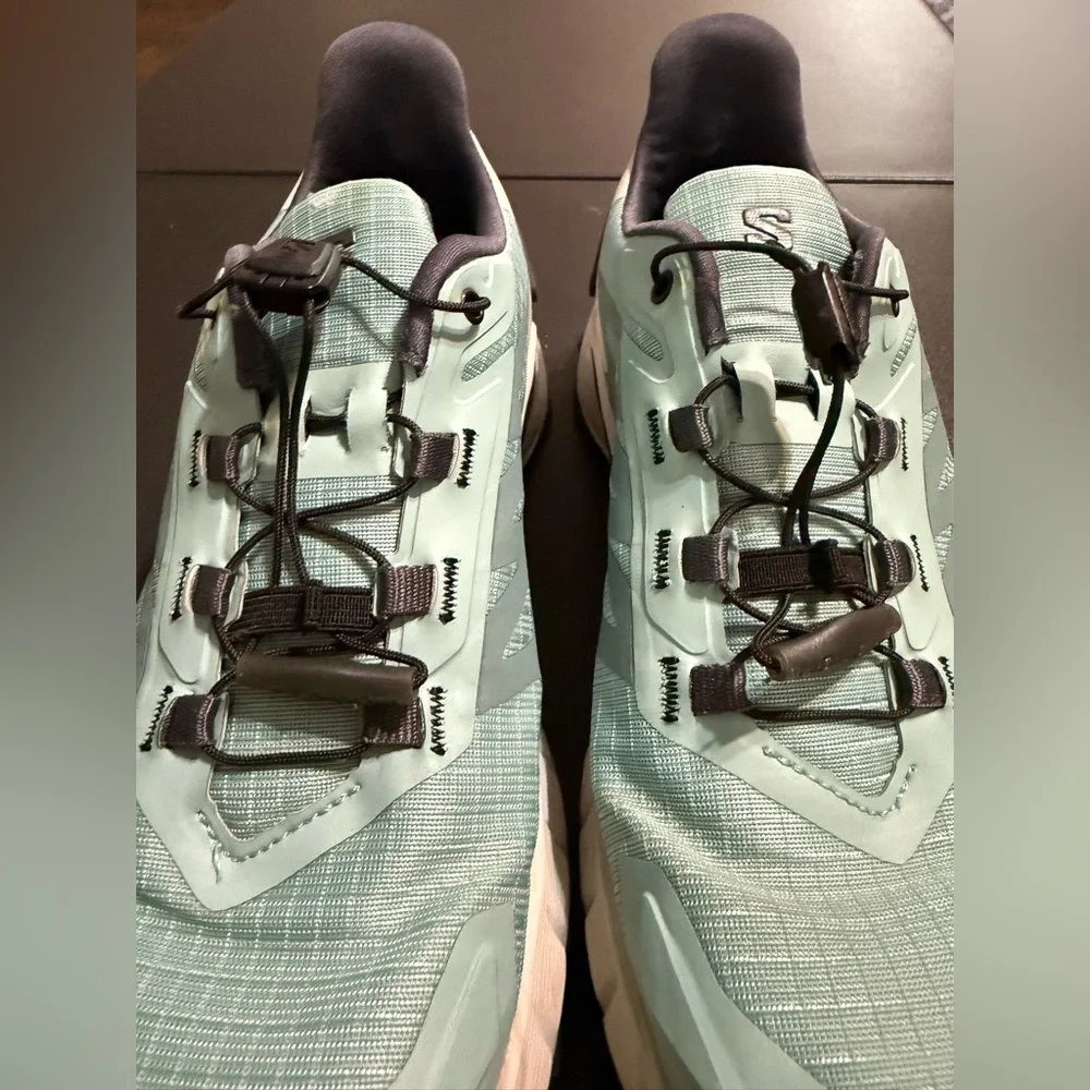 Salomon Women's Speedcross 4 Trail Shoes - Aqua and Black